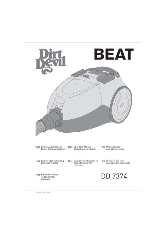 Guide utilisation DIRT DEVIL DD7374-1 BEAT de la marque DIRT DEVIL