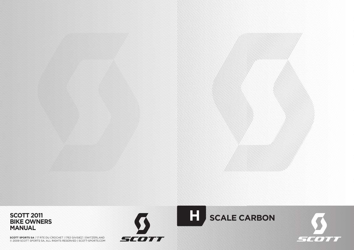 Guide utilisation  SCOTT SCALE CARBON  de la marque SCOTT