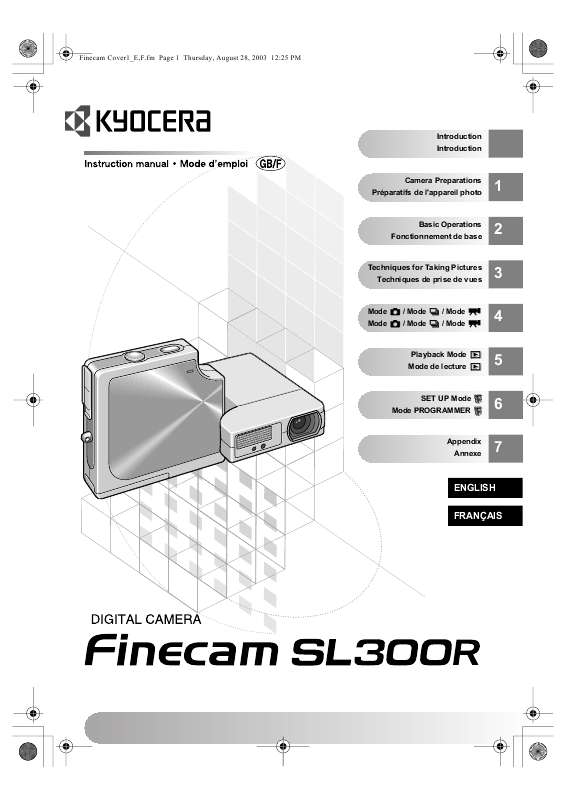Guide utilisation KYOCERA FINECAM SL300R  de la marque KYOCERA
