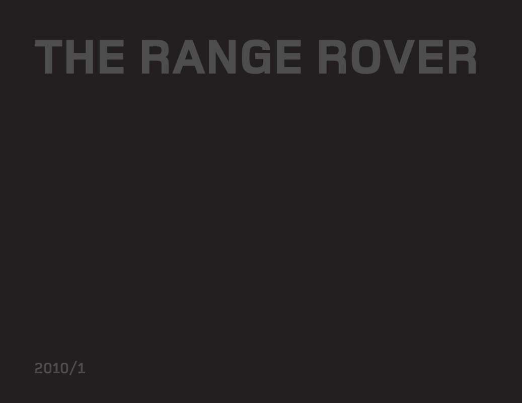 Guide utilisation LAND ROVER RANGE ROVER  de la marque LAND ROVER