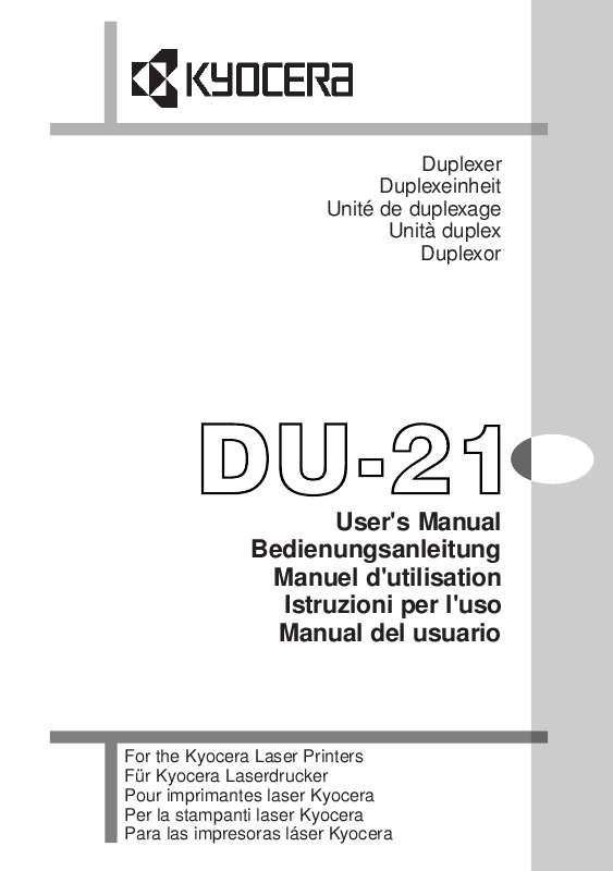 Guide utilisation KYOCERA DU-21  de la marque KYOCERA