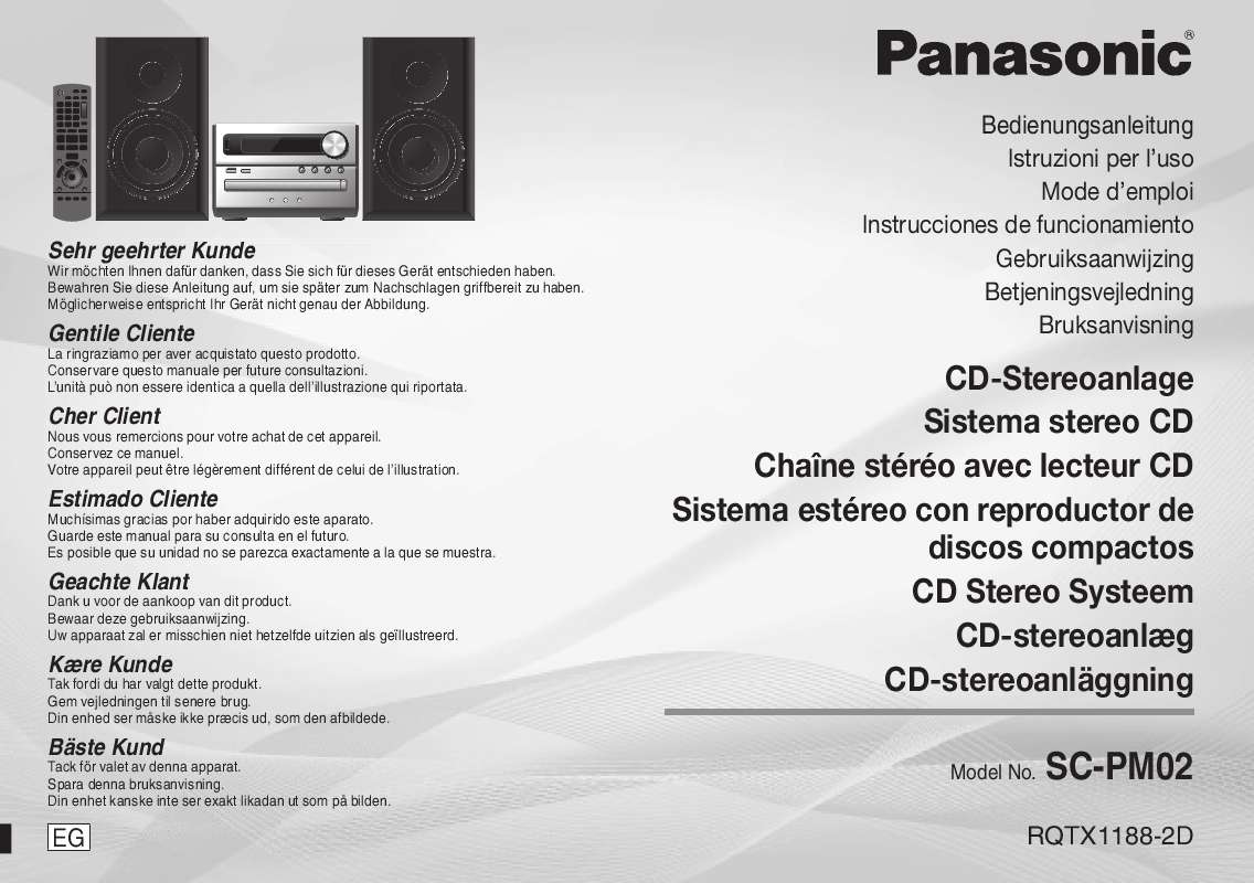 Guide utilisation PANASONIC SC-PM02  de la marque PANASONIC