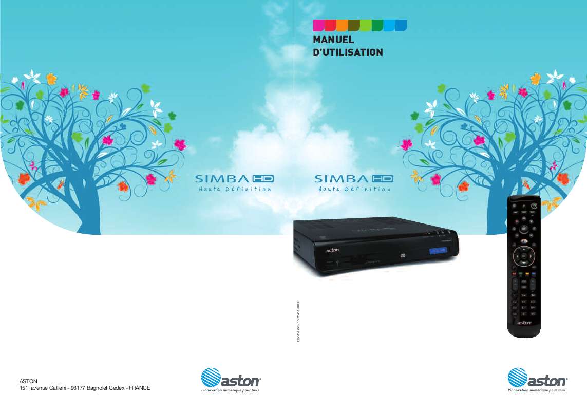 Guide utilisation ASTON SIMBA HD FRANSAT  de la marque ASTON