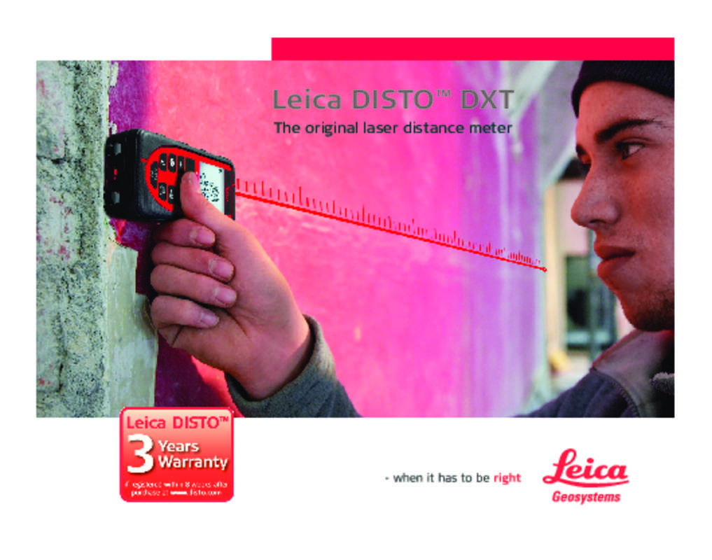 Guide utilisation LEICA DISTO DXT  de la marque LEICA
