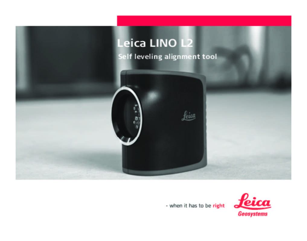 Guide utilisation LEICA LINO L2  de la marque LEICA