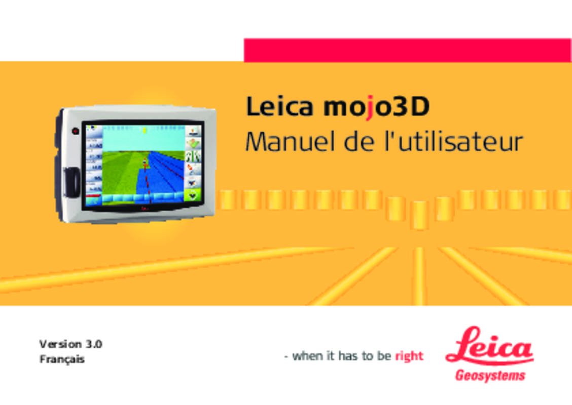 Guide utilisation LEICA MOJO3D  de la marque LEICA