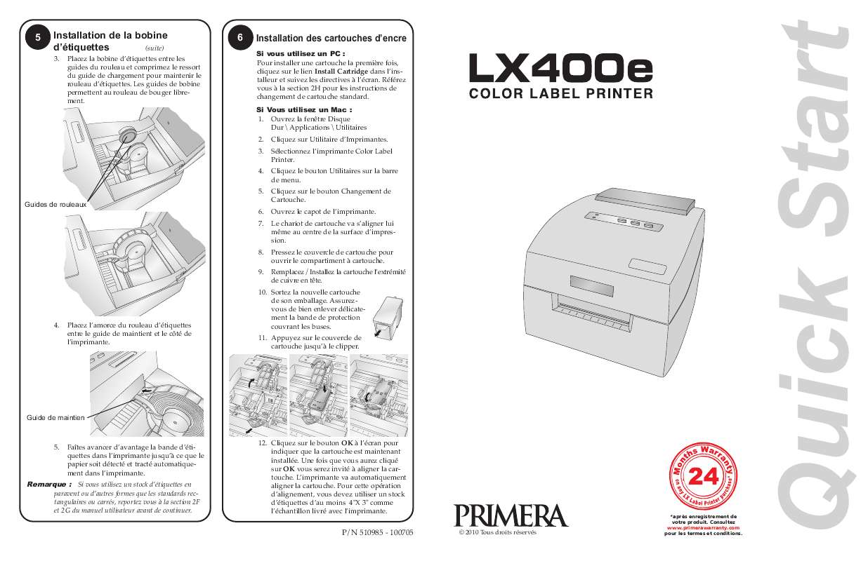 Guide utilisation  PRIMERA LX400E  de la marque PRIMERA