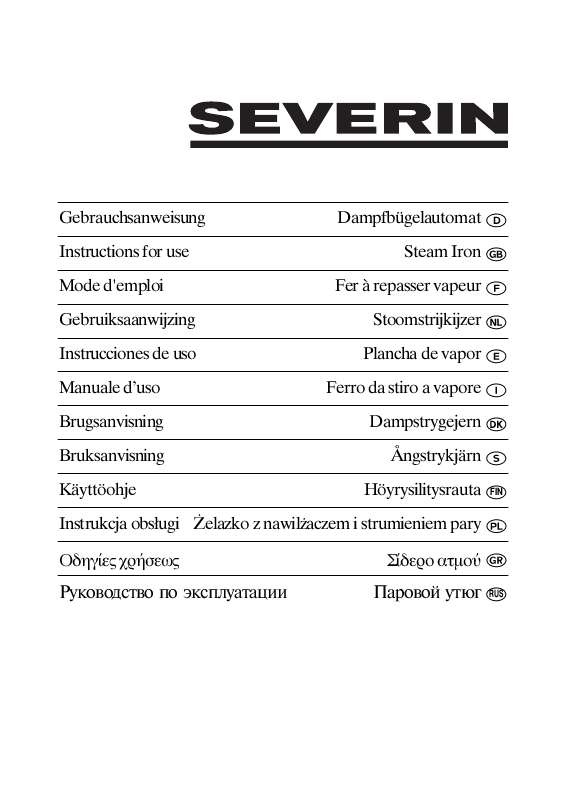 Guide utilisation  SEVERIN BA 3242  de la marque SEVERIN