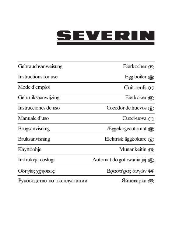 Guide utilisation  SEVERIN EK 3156  de la marque SEVERIN