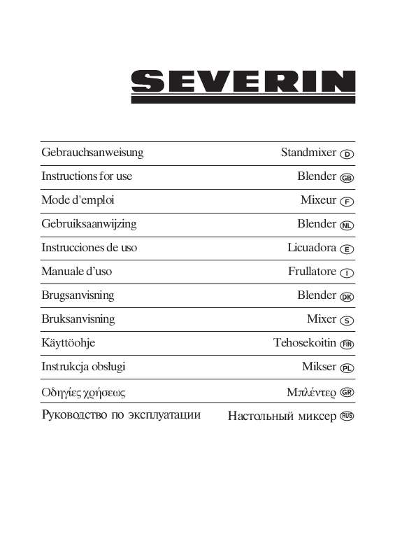 Guide utilisation  SEVERIN SM 3717  de la marque SEVERIN