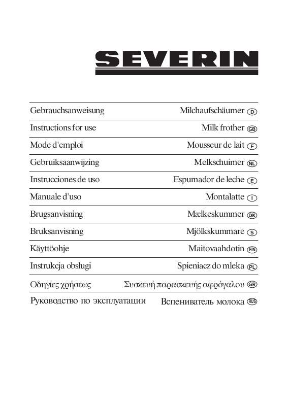 Guide utilisation  SEVERIN SM 9667  de la marque SEVERIN