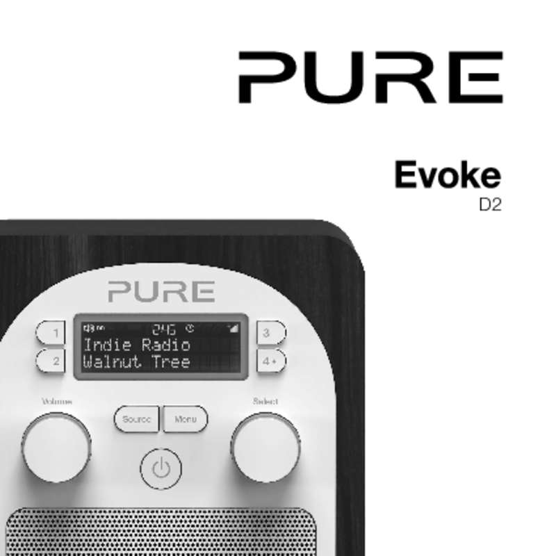 Guide utilisation PURE EVOKE D2 MAPLE  de la marque PURE