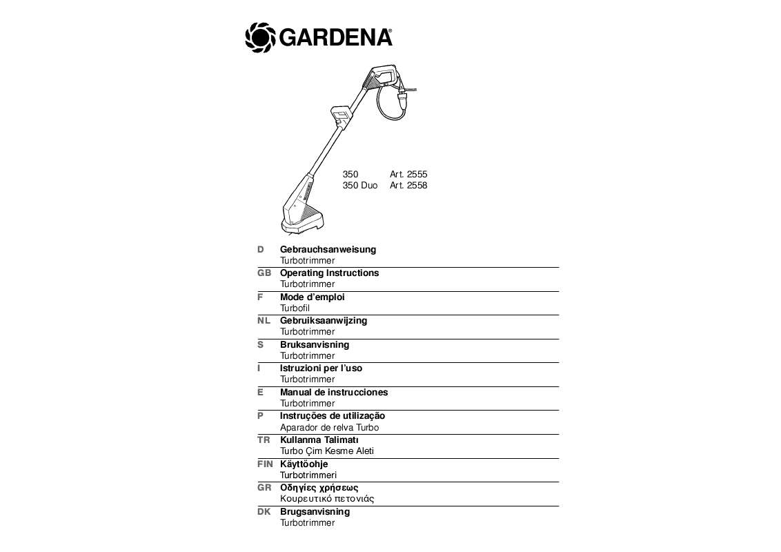 Guide utilisation GARDENA 350 DUO  de la marque GARDENA