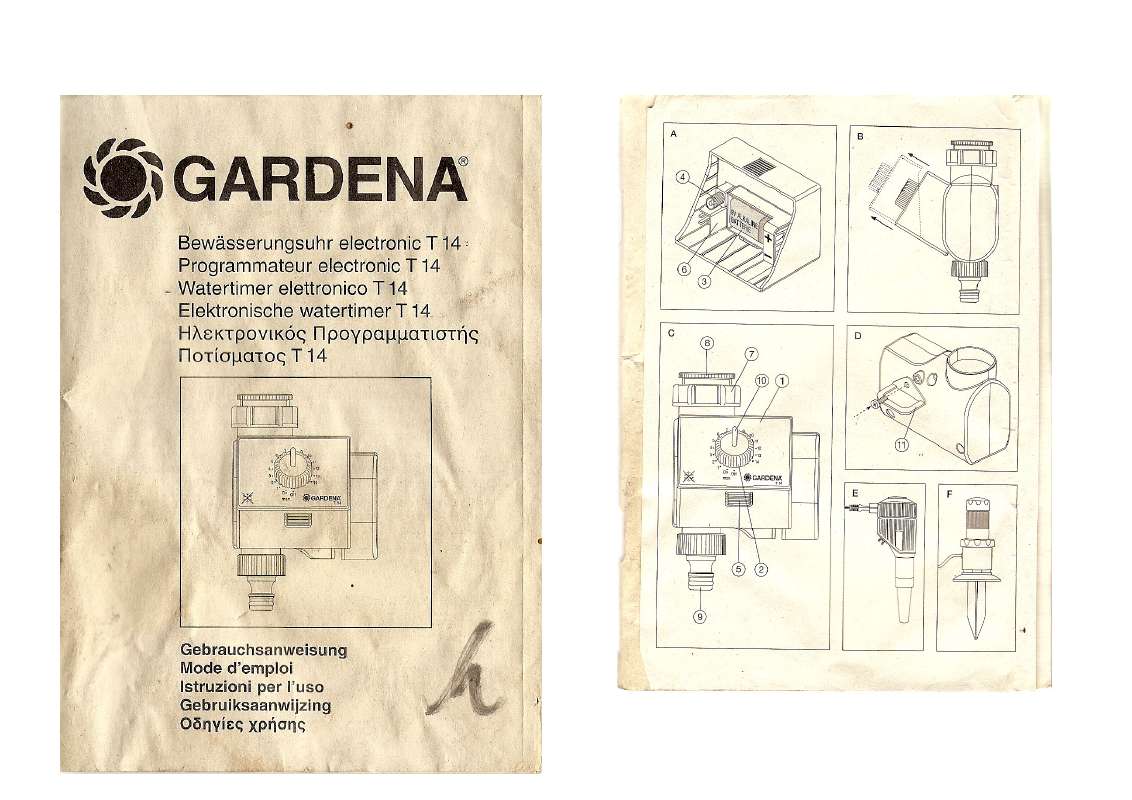 Guide utilisation GARDENA T 14  de la marque GARDENA