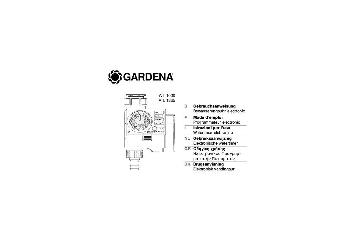Guide utilisation GARDENA WT 1030  de la marque GARDENA