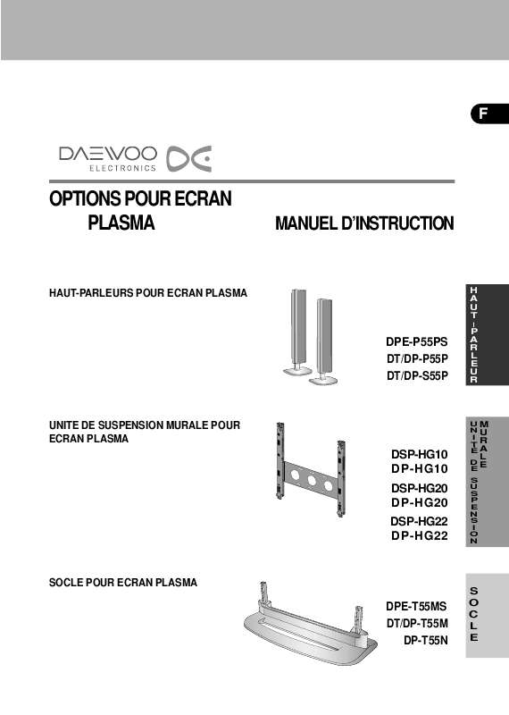 Guide utilisation DAEWOO DT-4220NH,HANGER,STAND,SPEAKER de la marque DAEWOO