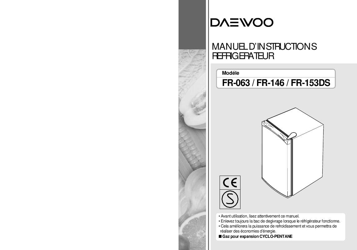 Guide utilisation DAEWOO FR-063 de la marque DAEWOO