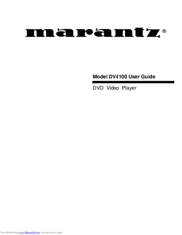 Guide utilisation MARANTZ DV-4100  de la marque MARANTZ