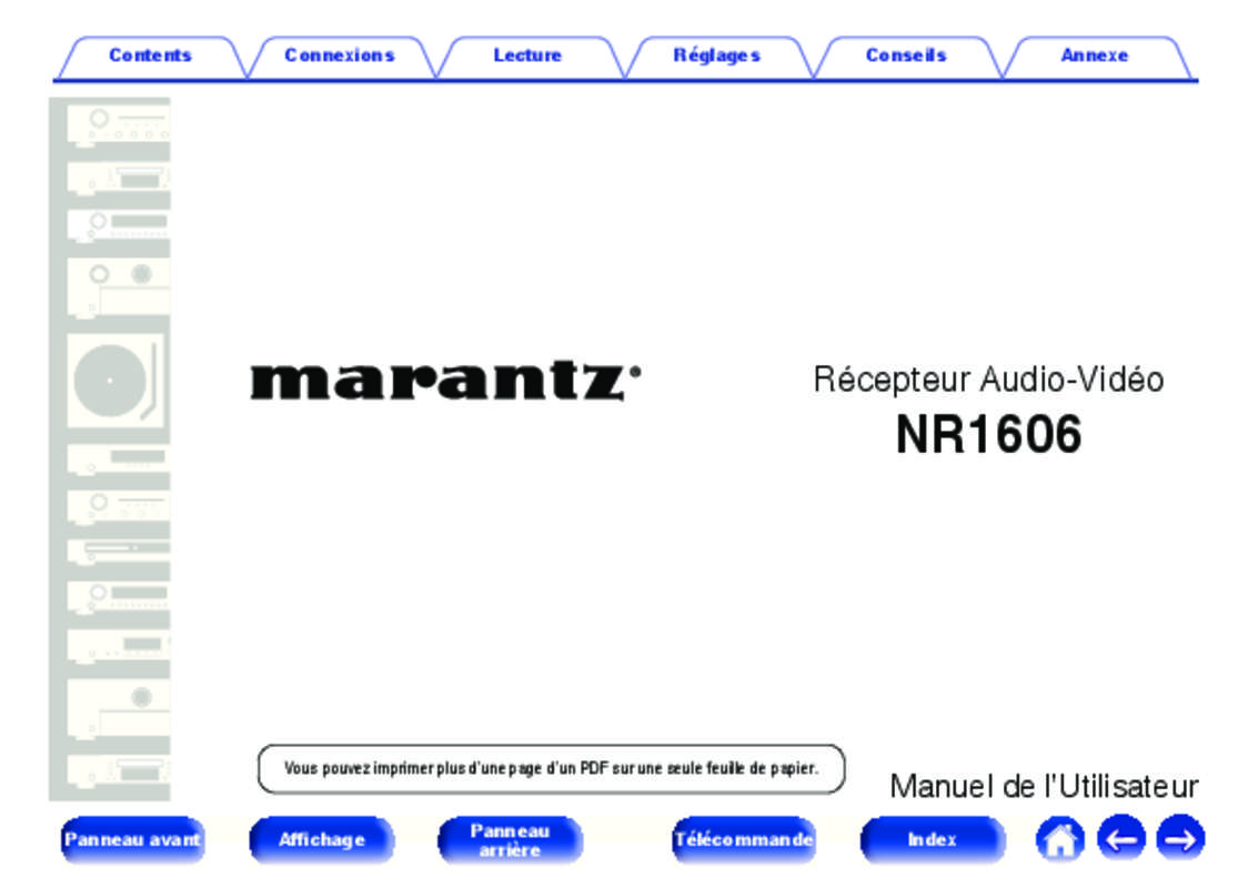 Guide utilisation MARANTZ NR1606  de la marque MARANTZ