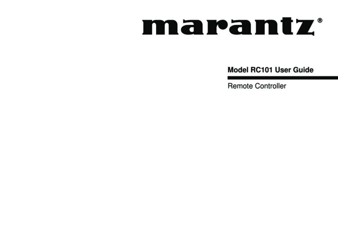 Guide utilisation MARANTZ RC101  de la marque MARANTZ