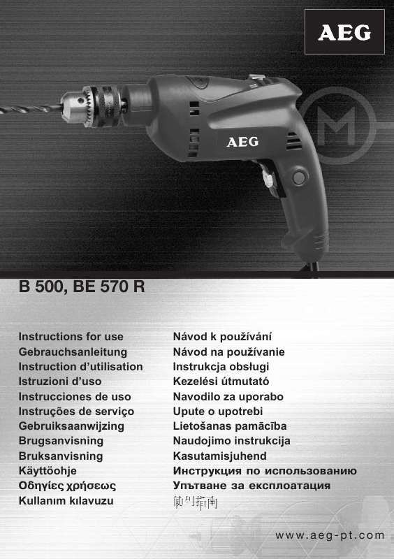 Guide utilisation AEG B 500 de la marque AEG