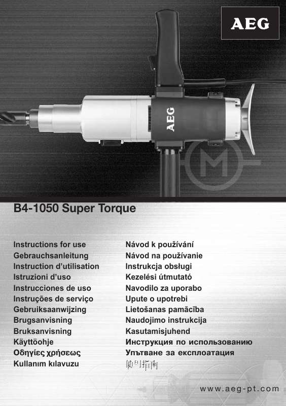 Guide utilisation AEG B4-1050 SUPER TORQUE de la marque AEG