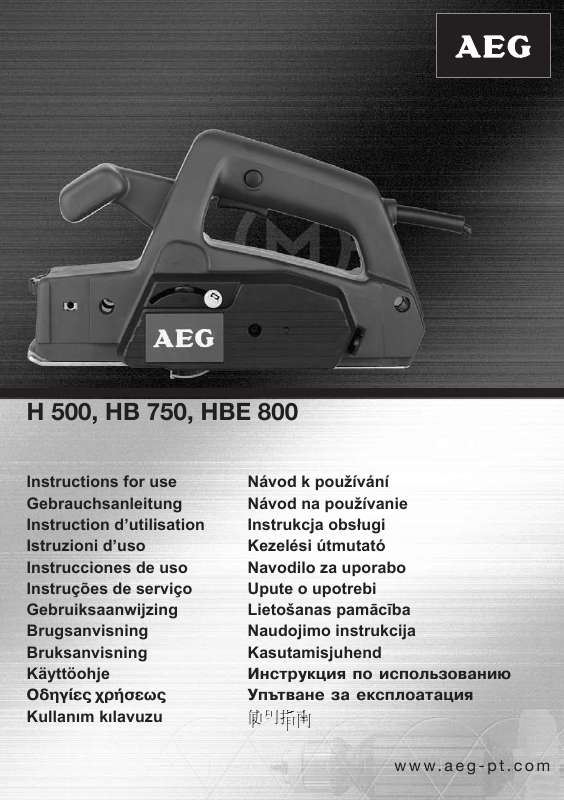 Guide utilisation  AEG H 500  de la marque AEG