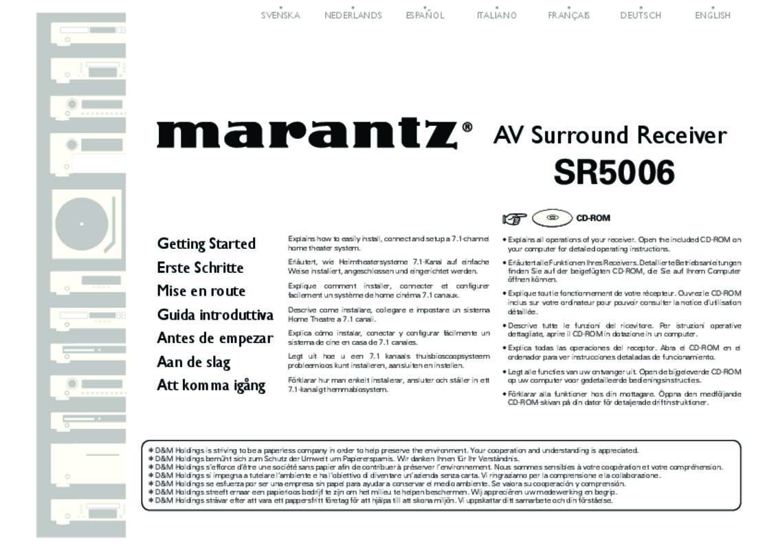 Guide utilisation MARANTZ SR5006  de la marque MARANTZ