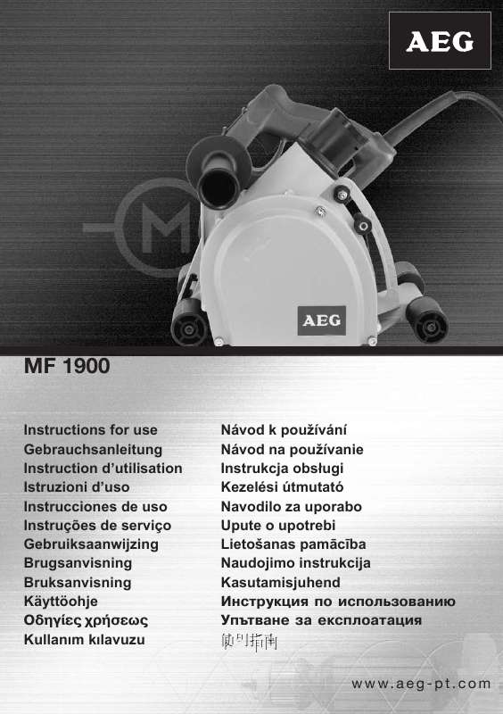 Guide utilisation  AEG MF 1900  de la marque AEG
