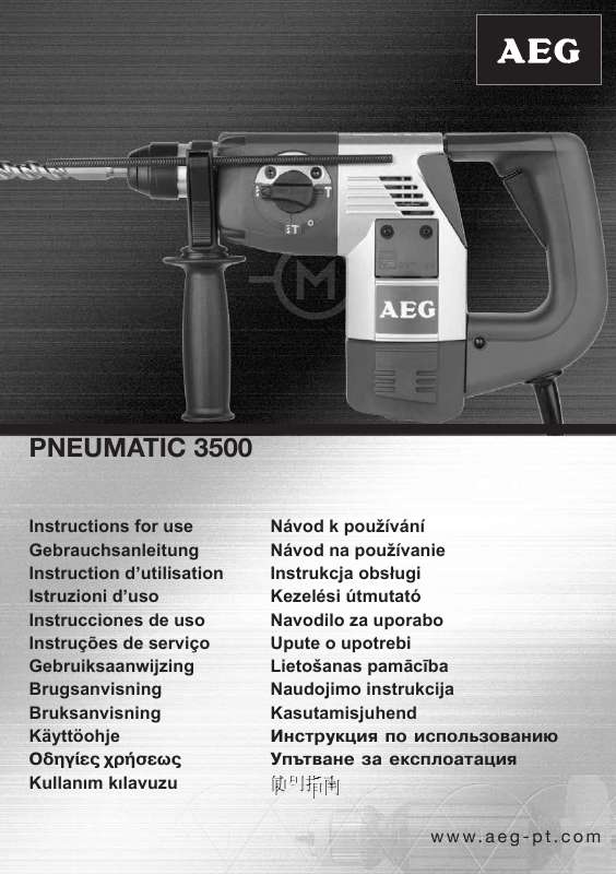Guide utilisation  AEG PNEUMATIC 3500  de la marque AEG