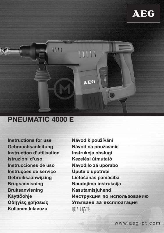 Guide utilisation  AEG PNEUMATIC 4000 E  de la marque AEG