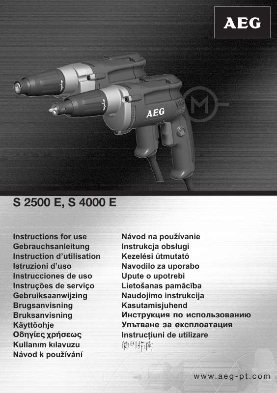 Guide utilisation AEG S 2500 E  de la marque AEG