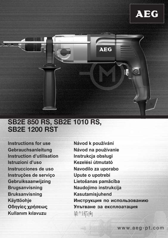 Guide utilisation  AEG SB2E 1200 RST  de la marque AEG