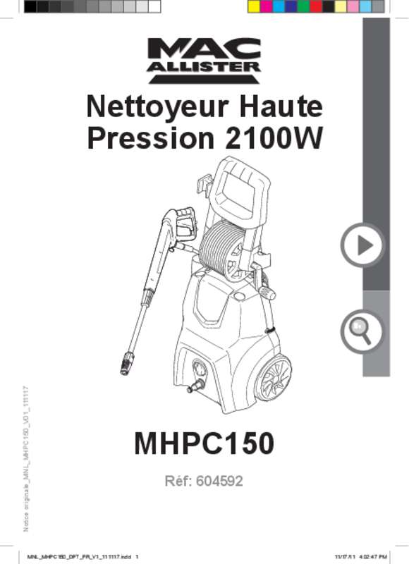 Guide utilisation MAC ALLISTER MHPC 130-P  de la marque MAC ALLISTER