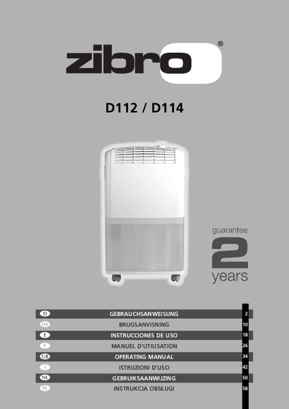 Guide utilisation  ZIBRO D114  de la marque ZIBRO