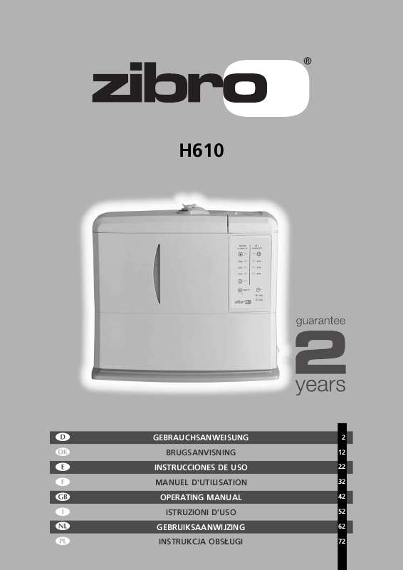 Guide utilisation  ZIBRO H610  de la marque ZIBRO