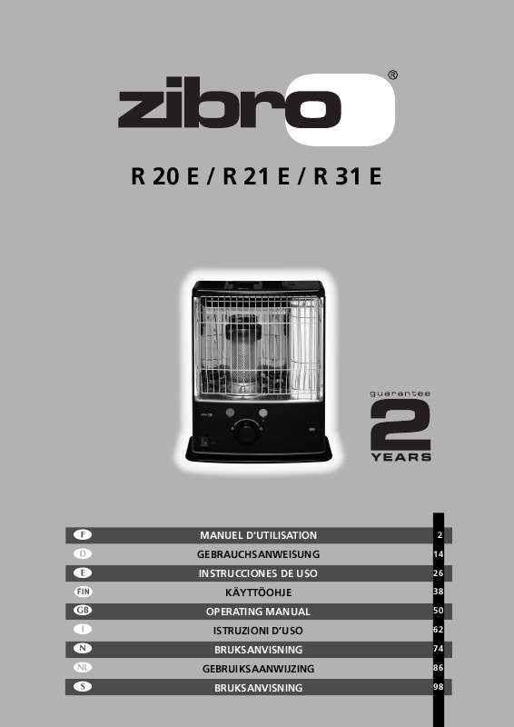 Guide utilisation  ZIBRO R 20 E  de la marque ZIBRO
