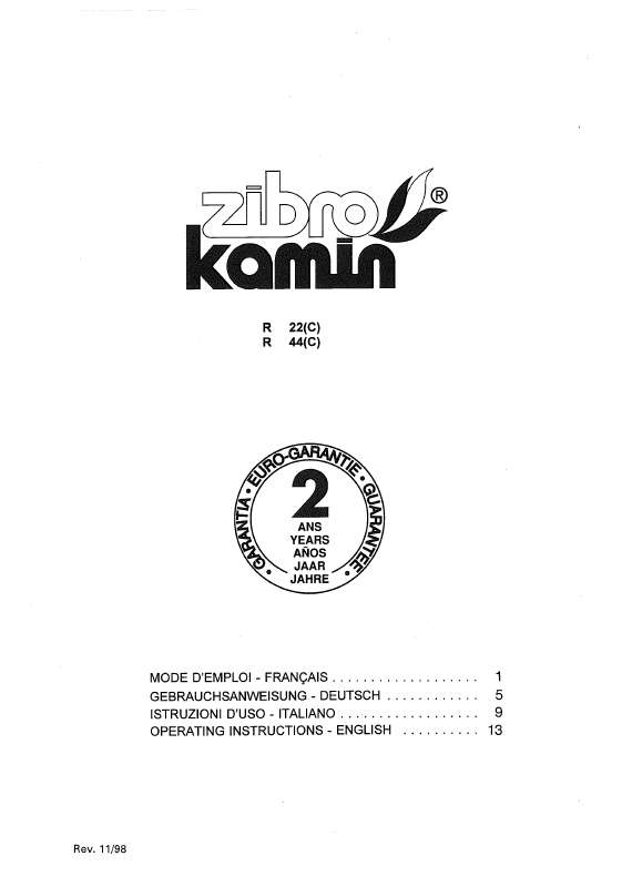 Guide utilisation  ZIBRO R22C  de la marque ZIBRO