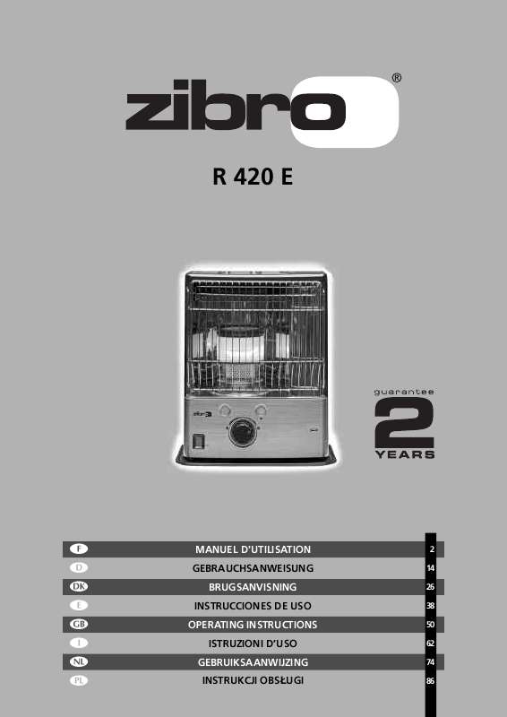 Guide utilisation  ZIBRO R420E  de la marque ZIBRO