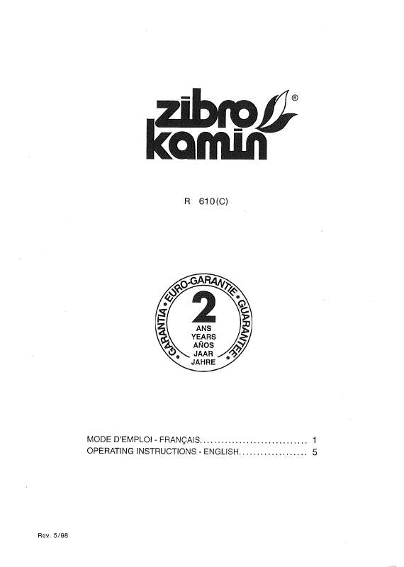 Guide utilisation  ZIBRO R610C  de la marque ZIBRO
