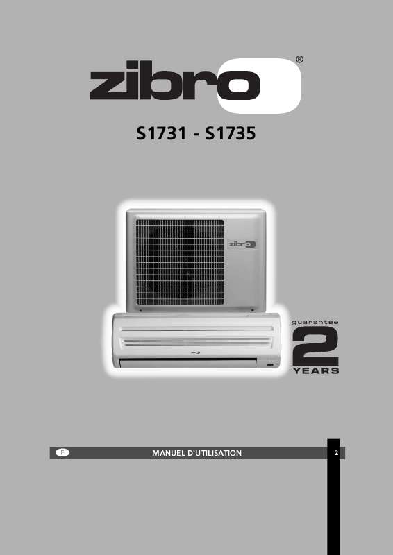 Guide utilisation  ZIBRO S1735  de la marque ZIBRO