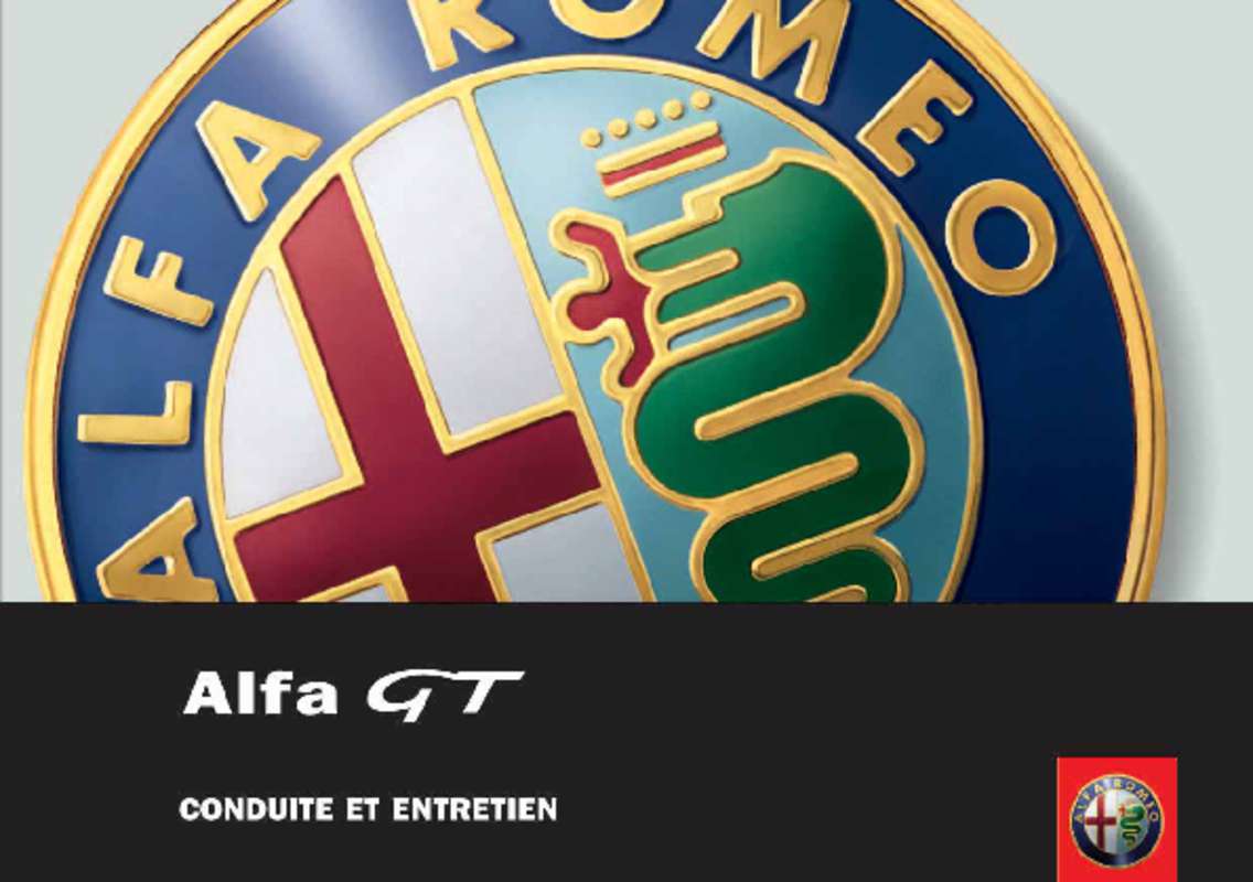 Guide utilisation ALFA ROMEO GT 2008  de la marque ALFA ROMEO