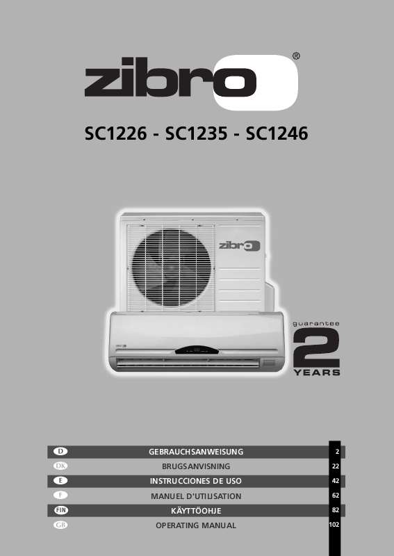 Guide utilisation  ZIBRO SC1226  de la marque ZIBRO