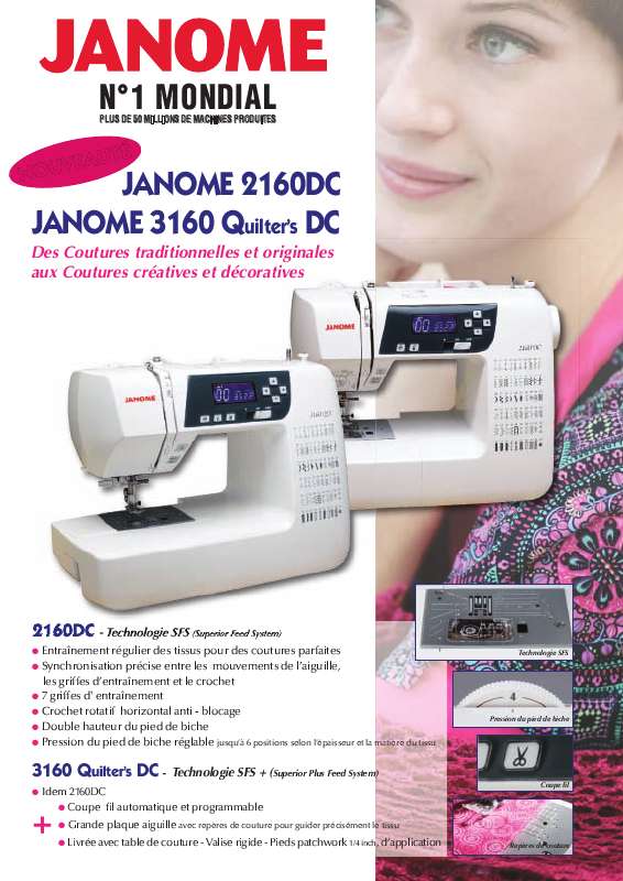 Guide utilisation JANOME 2160DC  de la marque JANOME