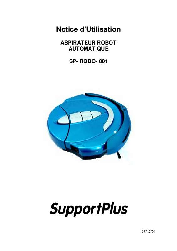 Guide utilisation SUPPORTPLUS ASPIRATEUR ROBOT SP-ROBO-001  de la marque SUPPORTPLUS