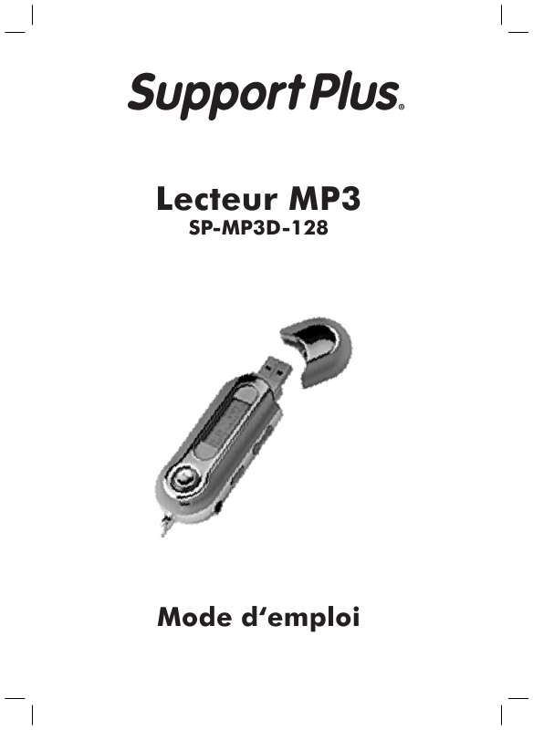 Guide utilisation SUPPORTPLUS LECTEUR MP3 SP-MP3D-128  de la marque SUPPORTPLUS
