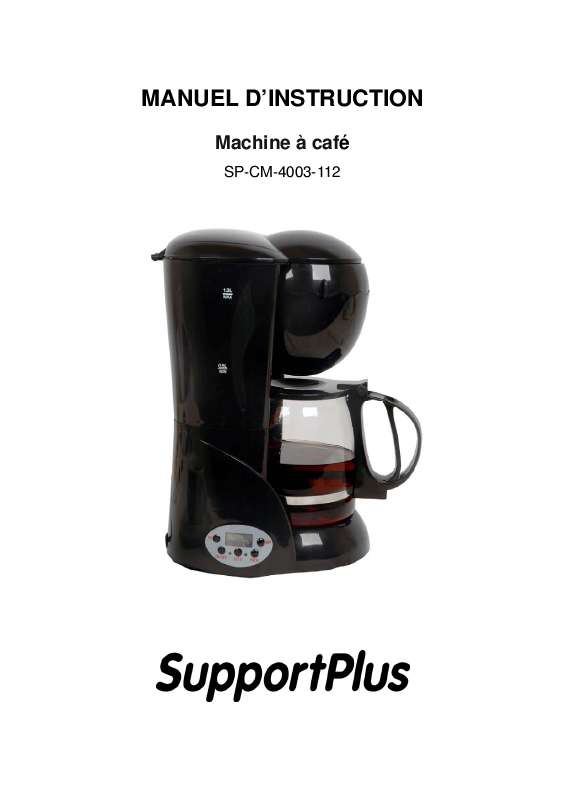 Guide utilisation SUPPORTPLUS MACHINE A CAFE SP-CM-4003-112  de la marque SUPPORTPLUS