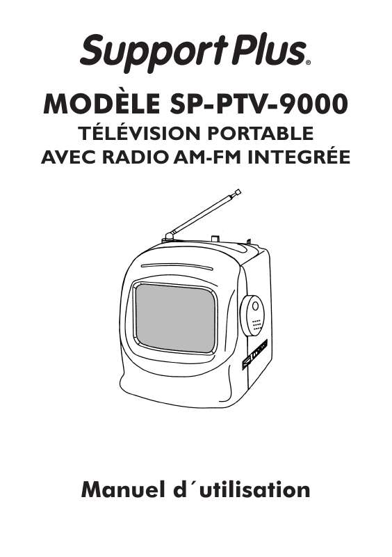 Guide utilisation SUPPORTPLUS MINI-TV RADIO SP-PTV-9000  de la marque SUPPORTPLUS