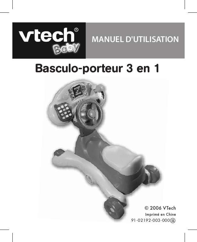 Guide utilisation VTECH BASCULO-PORTEUR 3 EN 1  de la marque VTECH