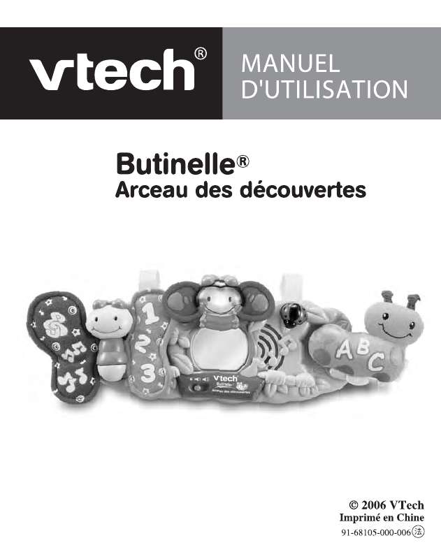Guide utilisation VTECH BUTINELLE ARCEAU DES DECOUVERTES  de la marque VTECH